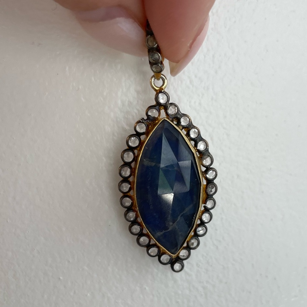 Blue Moonstone charm pendant